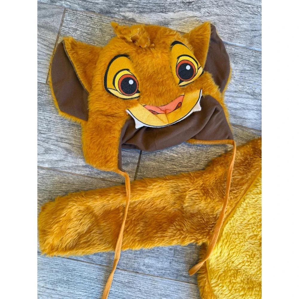 Disney Store Simba Costume 4 - 6 Halloween Lion King Jumpsuit Romper Plush - Picture 5 of 15